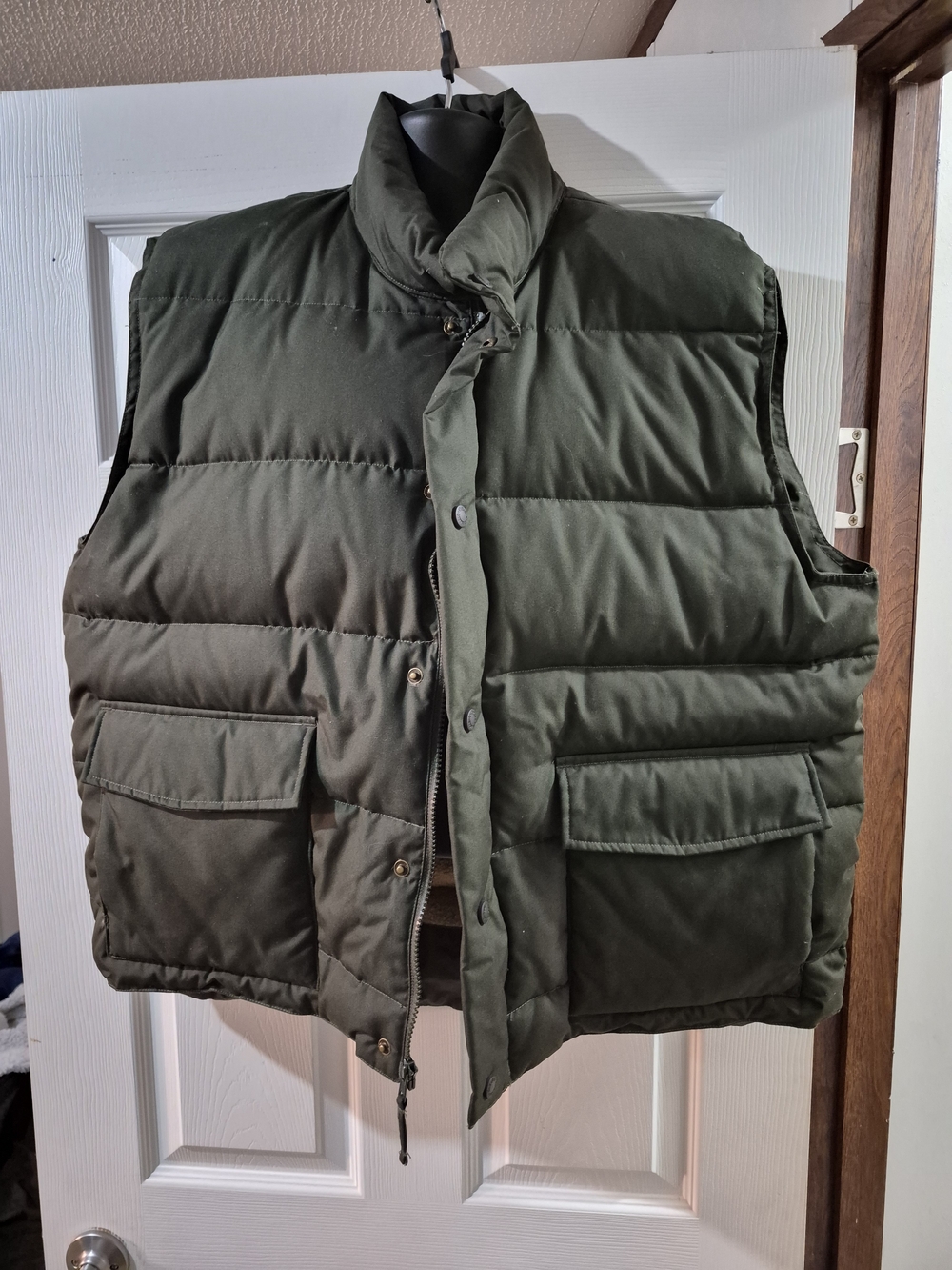 Cabela's Premier Northern Goose Down Olive Quilted Puffer Vest